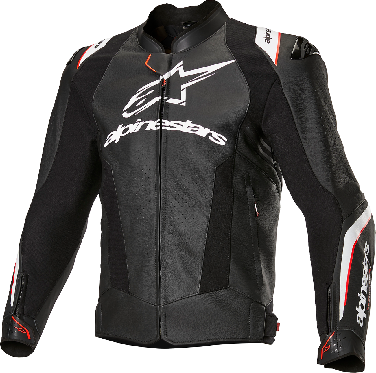 Alpinestars Missile v3 Ignition Leather Jacket - Black/White - US 42 / EU 52