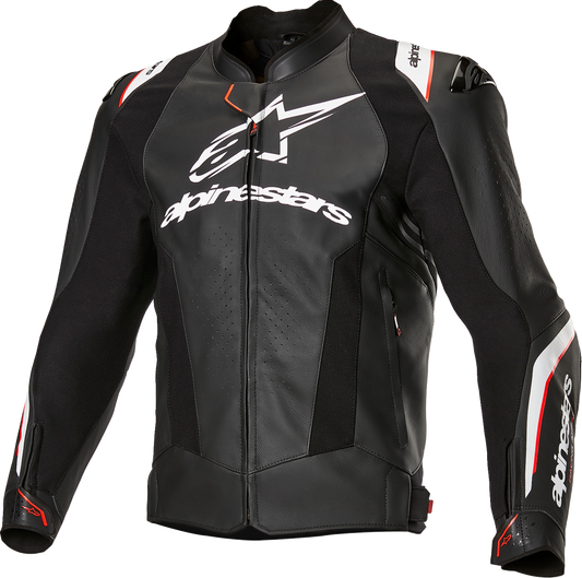 Alpinestars Missile v3 Ignition Leather Jacket - Black/White - US 42 / EU 52