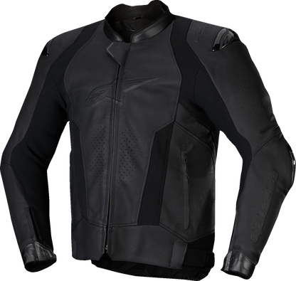 Alpinestars Missile v3 Leather Motorcycle Jacket - Black/Black US 40 / EU 50