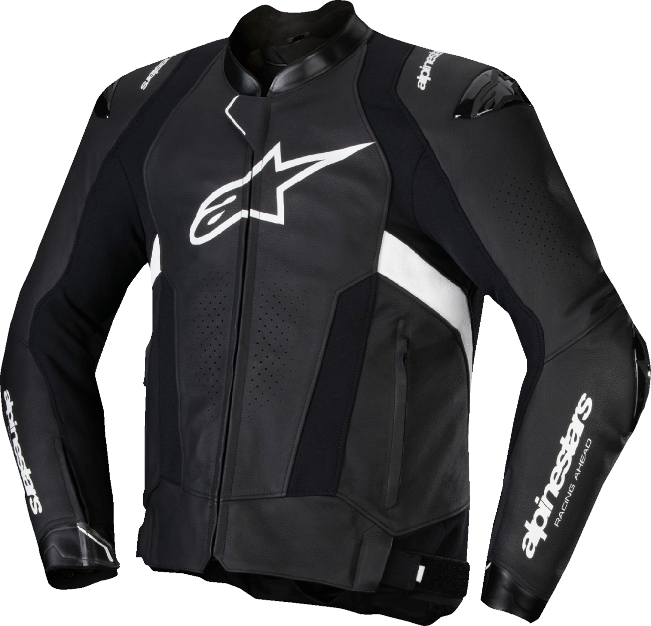 Alpinestars Missile v3 Leather Jacket – Black/White US 38 / EU 48, Model 3100125-12-48