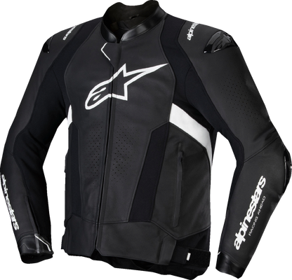 Alpinestars Missile v3 Leather Jacket – Black/White US 38 / EU 48, Model 3100125-12-48