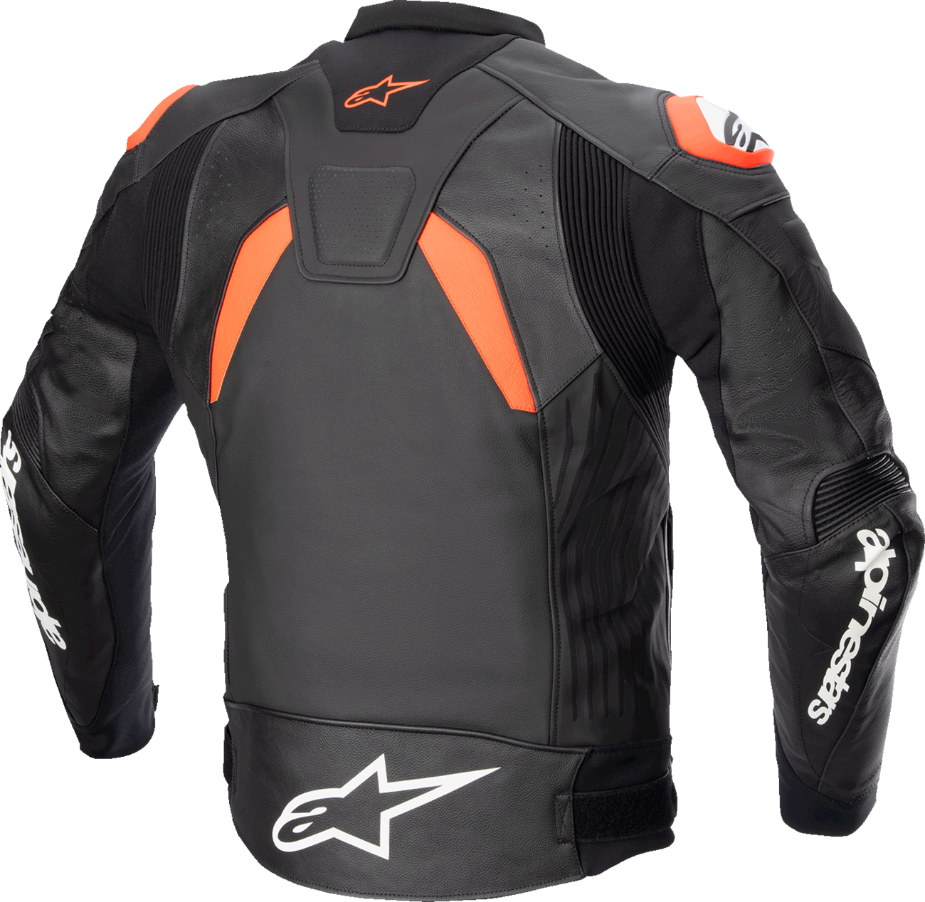 Alpinestars GP Plus v4 Leather Motorcycle Jacket – Black/Red Fluo/White, US 40 / EU 50, Part No. 3100524-1321-50