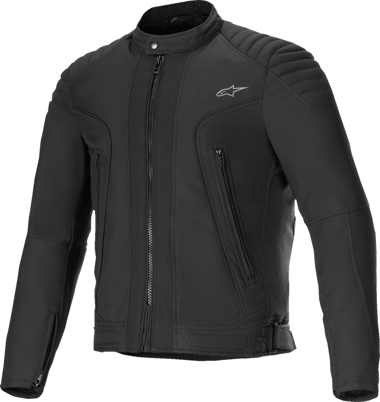 Alpinestars Clayton WR Motorcycle Jacket - Water-Repellent 450D Polyester with Removable Thermal Vest, Black/Black - Small