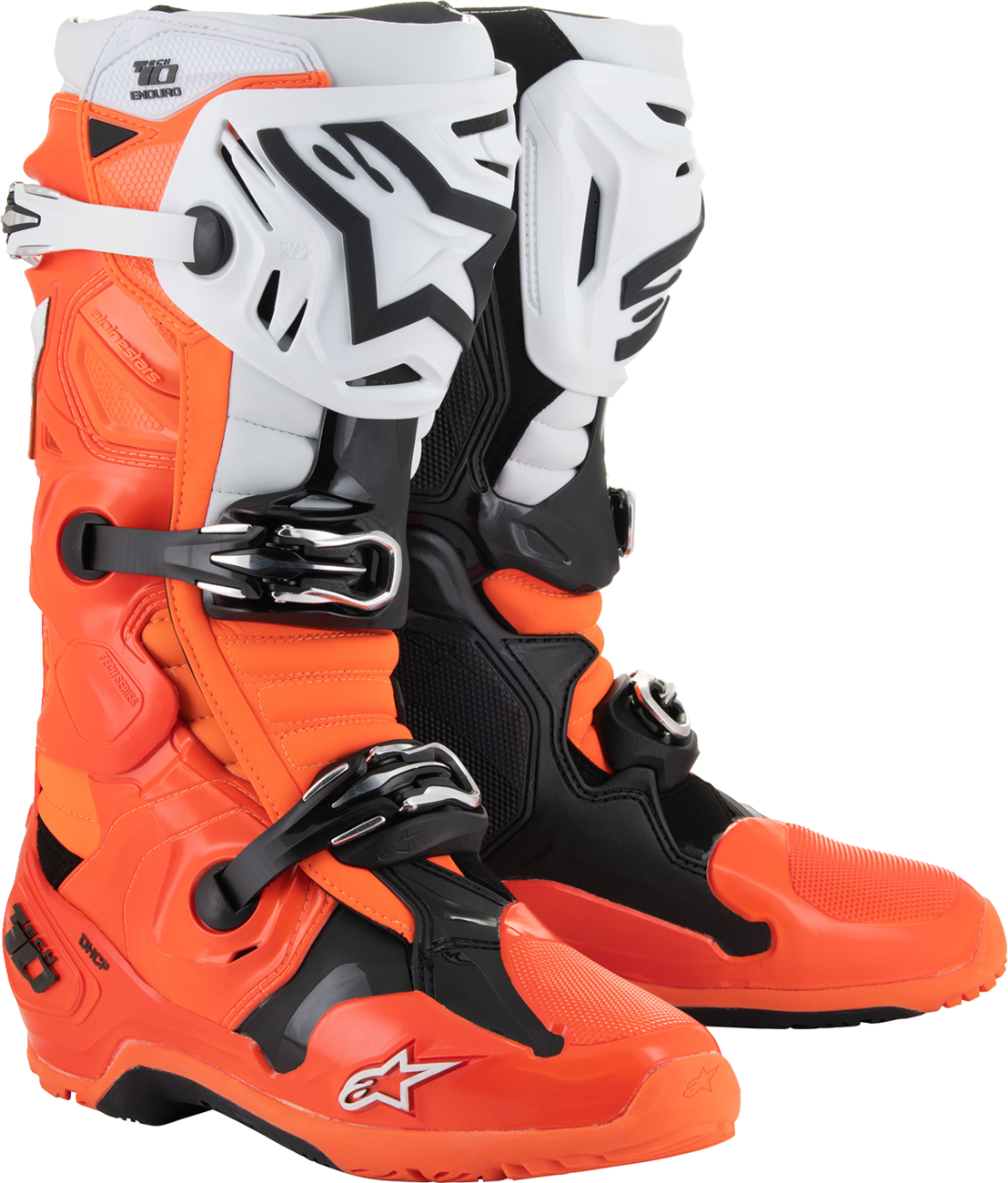 ALPINESTARS Tech 10 Enduro Boots - Fluorescent Orange/Black/White - US 12 / EU 47 2010025-4512-12