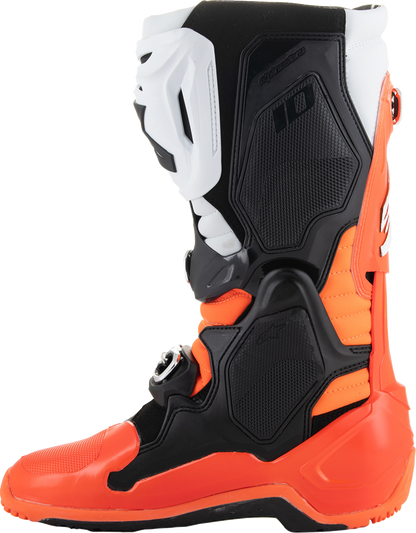 ALPINESTARS Tech 10 Enduro Boots - Fluorescent Orange/Black/White - US 9 / EU 43 2010025-4512-9