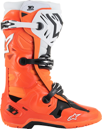 ALPINESTARS Tech 10 Enduro Boots - Fluorescent Orange/Black/White - US 8 / EU 42 2010025-4512-8