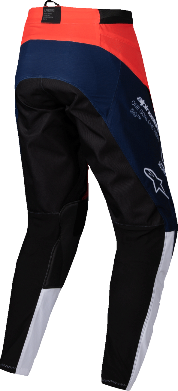 Alpinestars Pro-Dura Pants - Navy/Hot Orange/White, US 36 - Durable Off-Road Motorcycle Pants