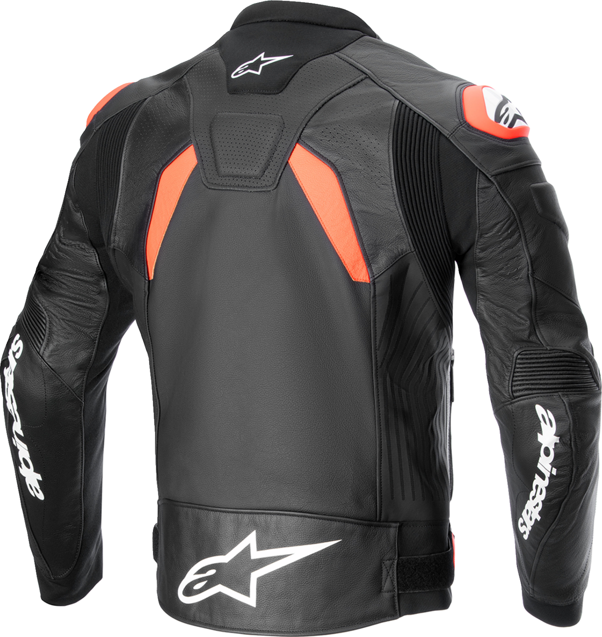 Alpinestars GP Plus R v4 Airflow Leather Motorcycle Jacket - Black/Red Fluo/White US 44 / EU 54