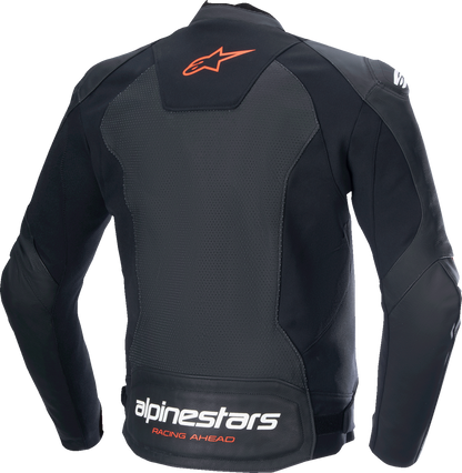 Alpinestars Faster v3 Airflow Leather Jacket – Black/Red Fluo, US 44 / EU 54 (Part #3103625-1030-54)