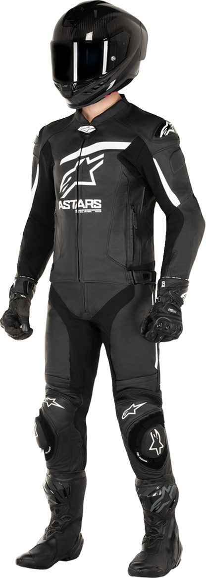 Alpinestars GP Plus R v4 Airflow Leather Motorcycle Jacket – Black/White, US 40 / EU 50 (Part #3100624-12-50)