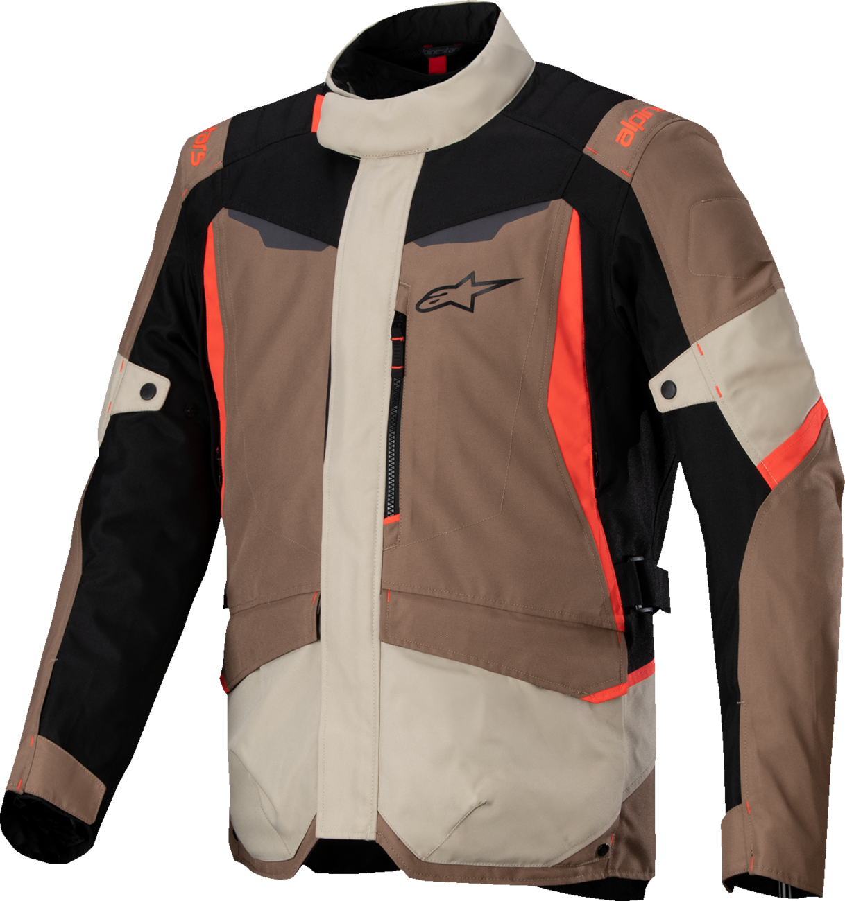 Alpinestars ST-1 WP Jacket - Dark Khaki/Sand/Black/Red Fluo, Small