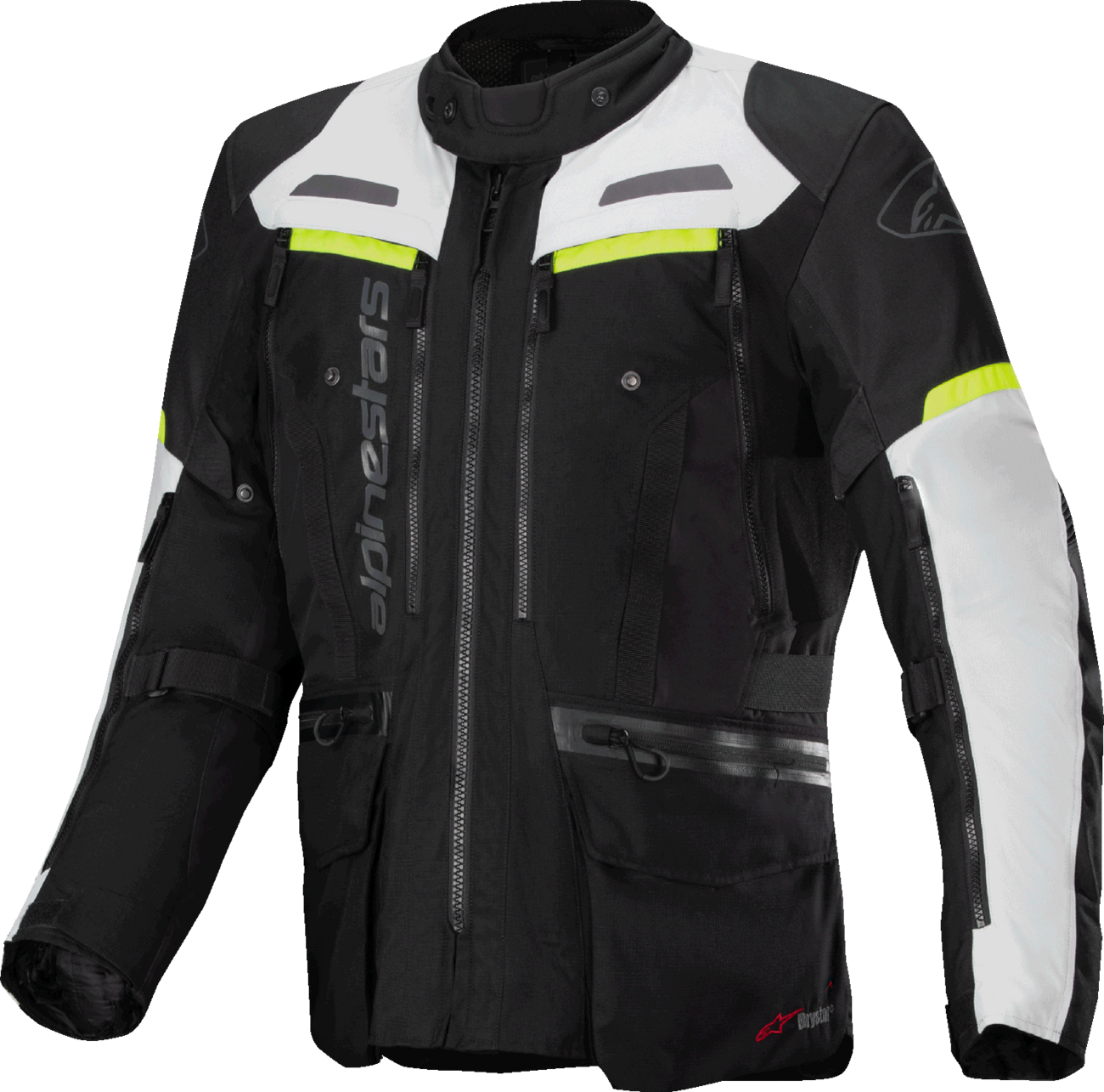 Alpinestars Bogota Pro Drystar® Jacket - Dark Black/Ice Gray/Yellow Fluo, XL (Part# 3207023-1381-XL)