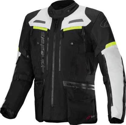 Alpinestars Bogota Pro Drystar® Jacket - Dark Black/Ice Gray/Yellow Fluo, XL (Part# 3207023-1381-XL)