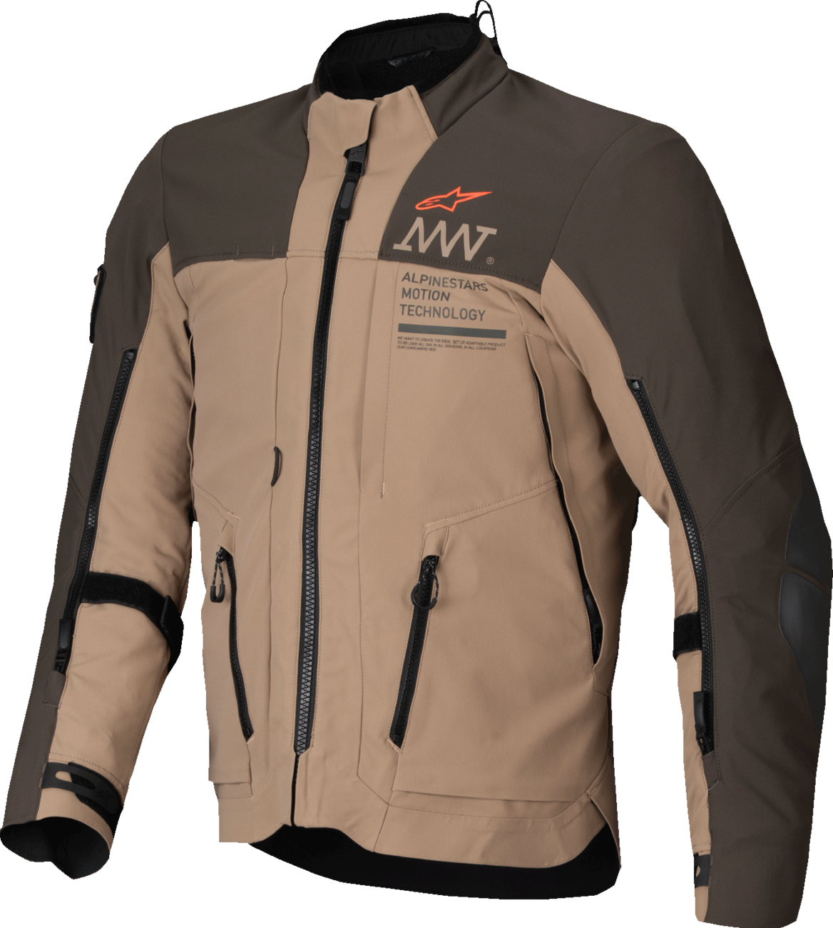 Alpinestars AMT-8 Stretch Drystar® XF Motorcycle Jacket - Dark Brown/Dark Khaki, Small