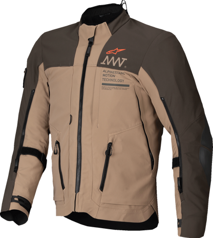 Alpinestars AMT-8 Stretch Drystar® XF Motorcycle Jacket - Dark Brown/Dark Khaki, Small