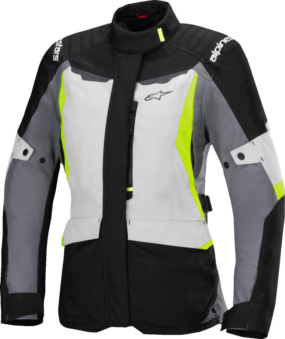 Alpinestars Stella ST-1 Waterproof Motorcycle Jacket - Ice Gray/Black/Yellow Fluo, Size Medium