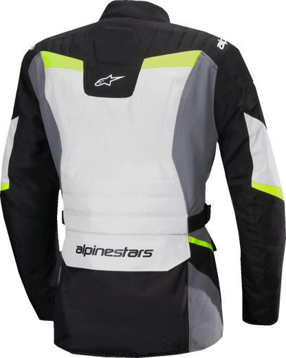 Alpinestars Stella ST-1 Waterproof Motorcycle Jacket - Ice Gray/Black/Yellow Fluo, Size Medium