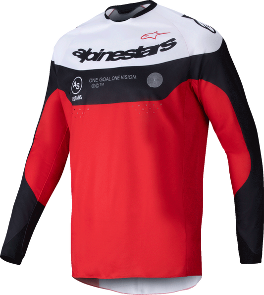Alpinestars Pro-Dura Long-Sleeve Jersey - Black/Bright Red/White - XL (Part #3760125-1342-XL)