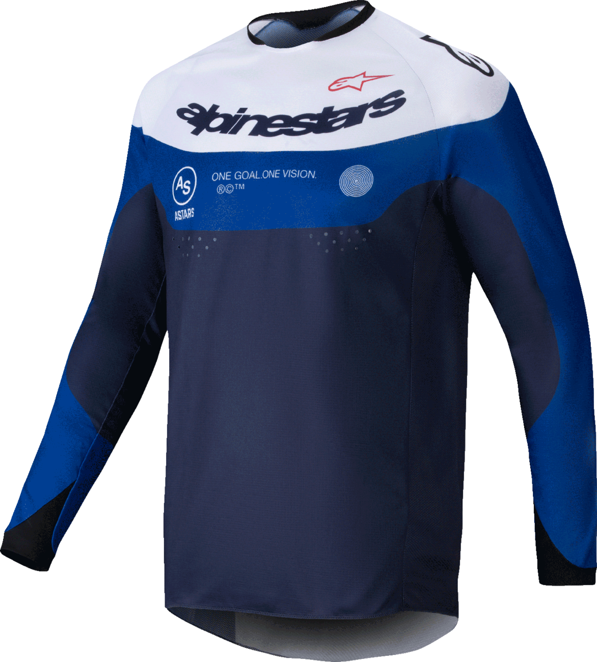 Alpinestars Pro-Dura Long-Sleeve Jersey 2XL Navy/Bright Blue/White - Durable Enduro Riding Gear