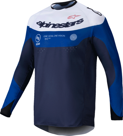 Alpinestars Pro-Dura Long-Sleeve Jersey 2XL Navy/Bright Blue/White - Durable Enduro Riding Gear