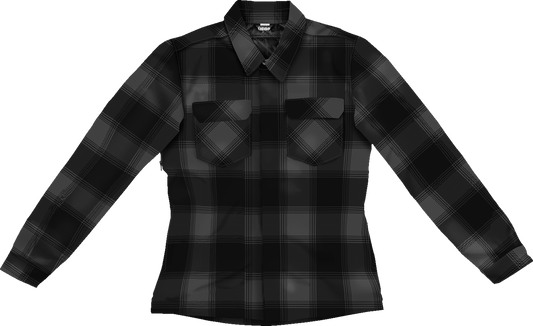 ICON Women's Fallblock CX Flannel Jacket - Black, Part Number 2822-1670