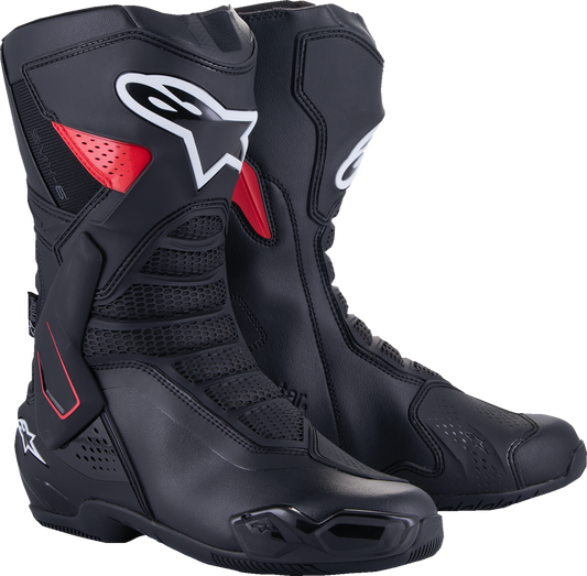 Alpinestars SMX-6 V3 Drystar® Motorcycle Boots - Black and Red, US 10.5 / EU 45