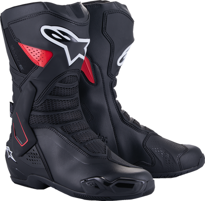Alpinestars SMX-6 V3 Drystar® Motorcycle Boots - Black and Red, US 7.5 / EU 41