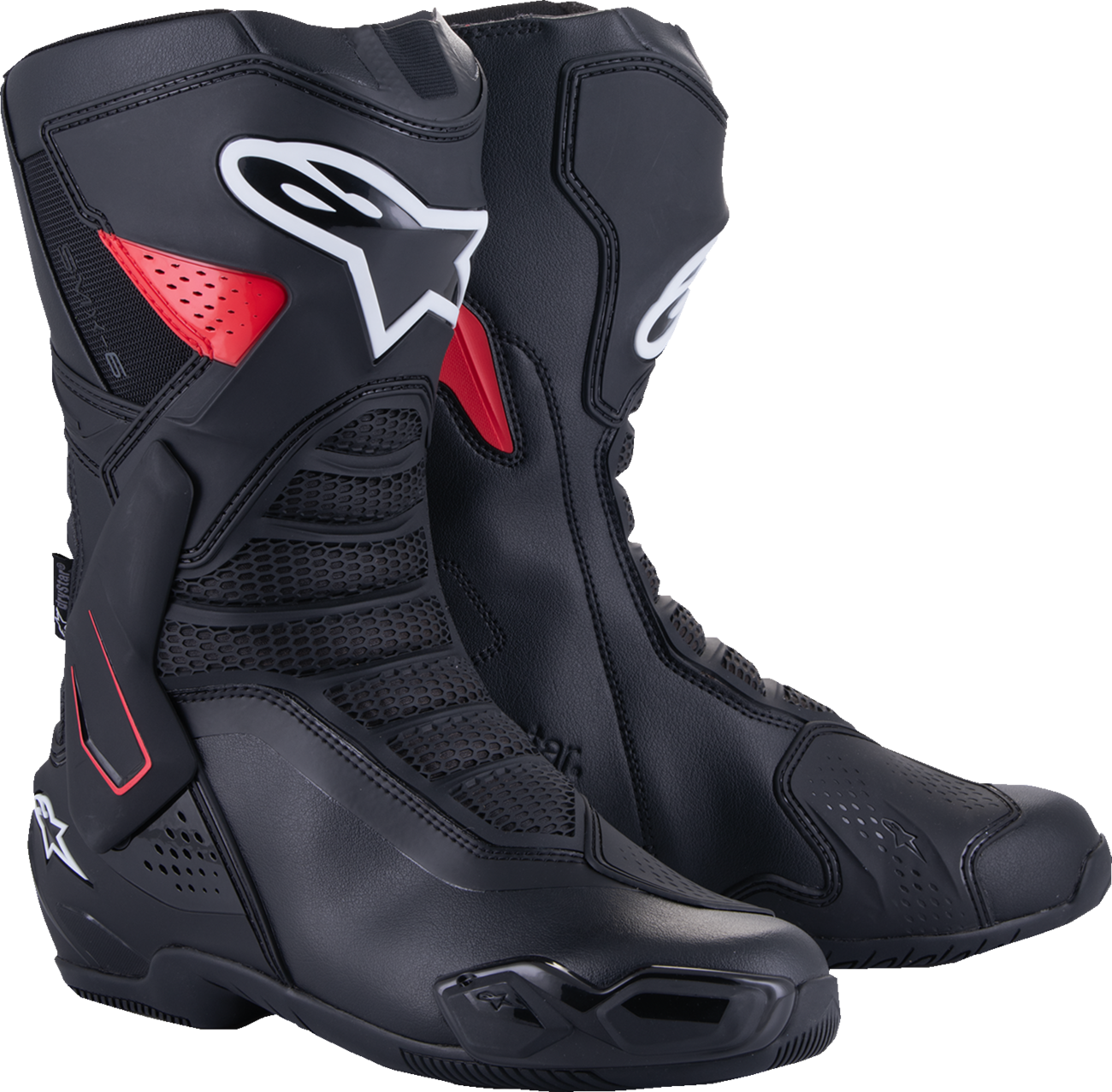 Alpinestars SMX-6 V3 Drystar® Motorcycle Boots - Black/Red, US 12.5 / EU 48