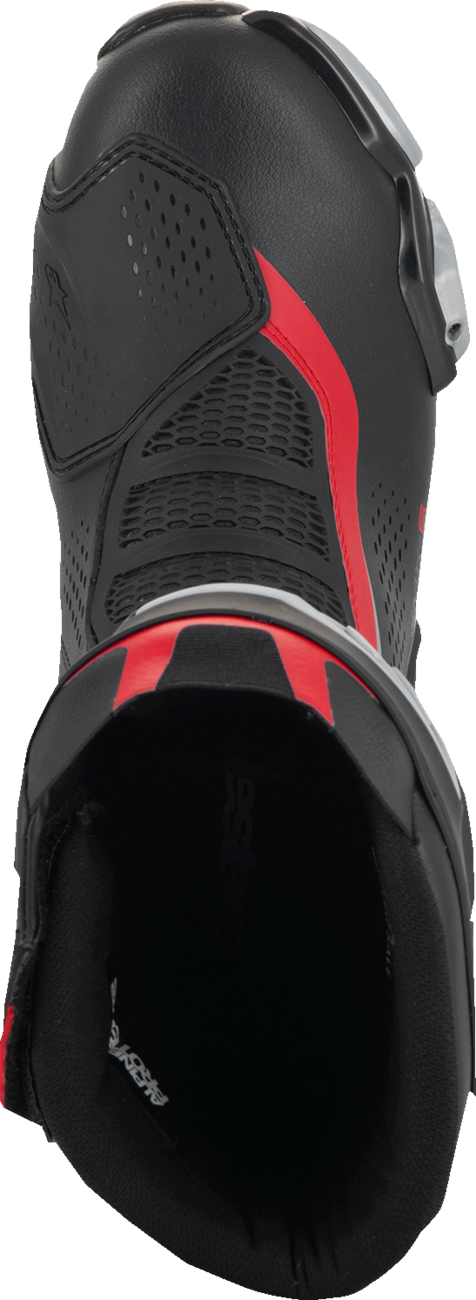 Alpinestars SMX-6 V3 Vented Motorcycle Boots - Black, Silver & Red, US 10.5 / EU 45