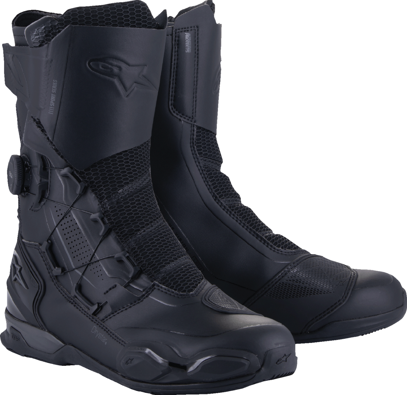 Alpinestars SP-X Boa Drystar® Motorcycle Boots - Black/Dark Gray, US 6 / EU 39 (Part Number 2242025-111-39)