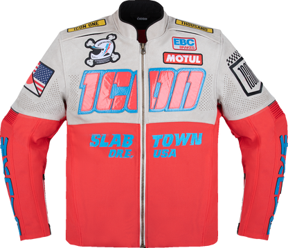 ICON Slabtown Intercept 84™ Jacket - Red, Small - Durable Motorcycle Gear with Advanced Ventilation
