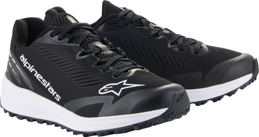 Alpinestars Meta Road V2 Shoes - Black/White US 11 | Durable, Breathable, All-Day Comfort