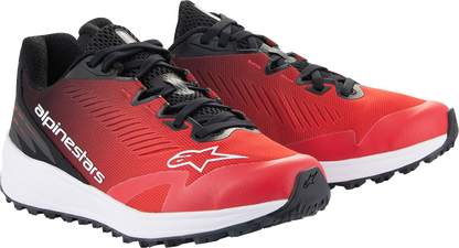 Alpinestars Meta Road V2 Shoes - Red, Black, White - US 8 | Lightweight, Durable All-Day Footwear