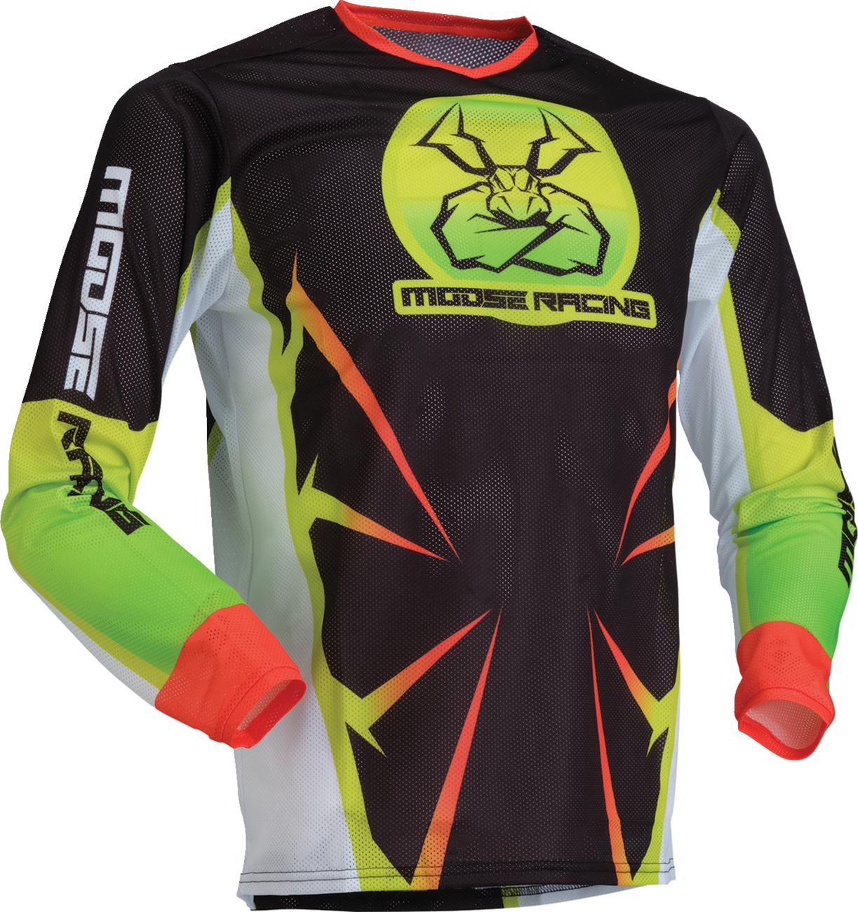 MOOSE OFFROAD Youth Agroid Mesh Jersey - Hi-Viz/Black, Large (Part Number 2912-2533)
