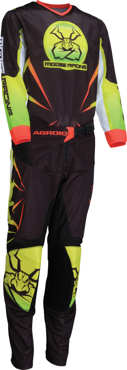 Moose Offroad Youth Agroid Mesh Pants – Hi-Viz/Black, Part 2903-2560