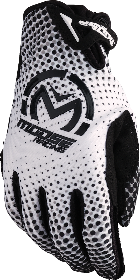 Moose Offroad SX1™ Gloves - White/Black, Small (Part Number 3330-8042)