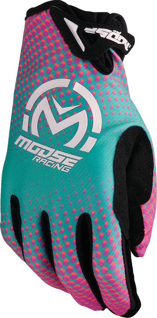 Moose Offroad SX1™ Gloves - Pink, Purple & Teal, Medium (Part No. 3330-8073)