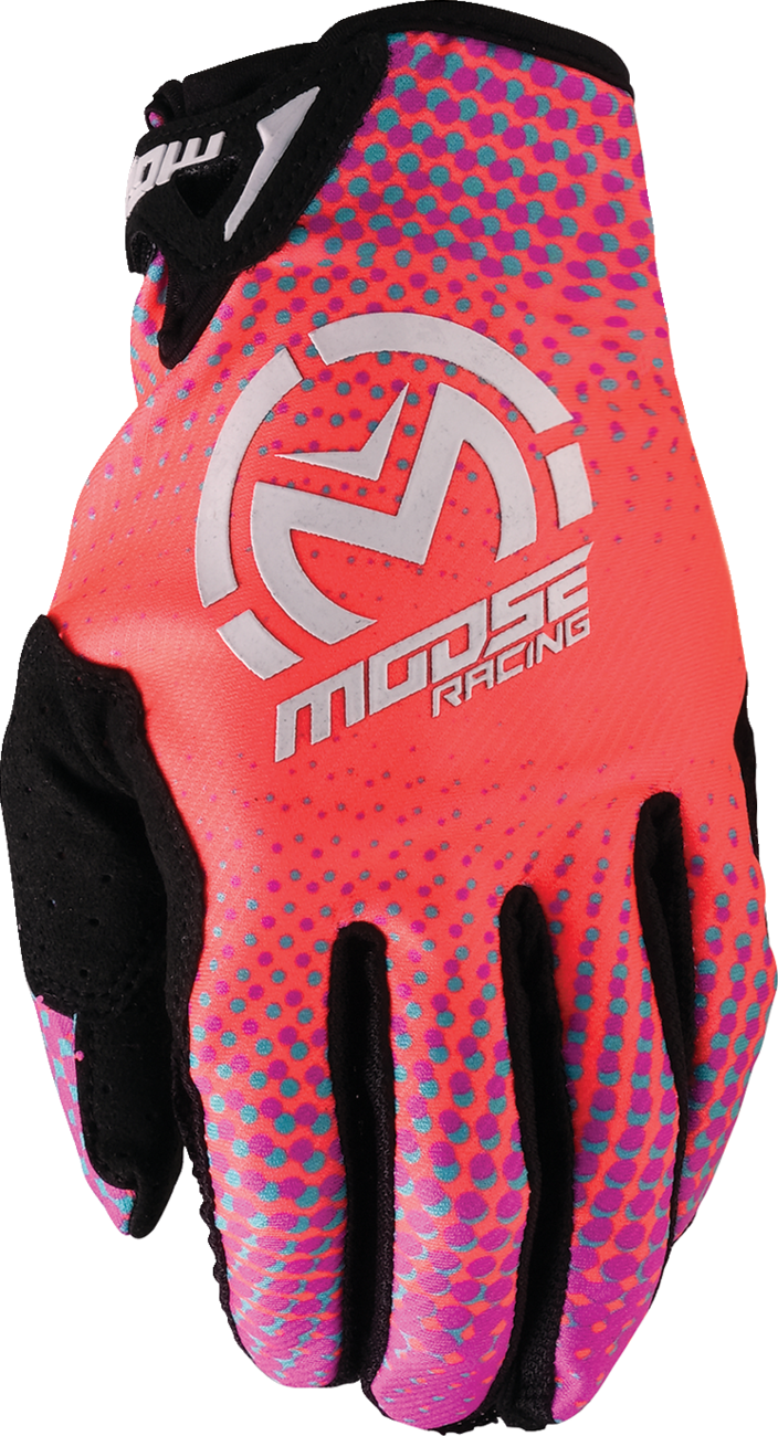 MOOSE OFFROAD SX1™ Gloves - Pink, Purple & Teal, Small – Performance Off-Road Hand Protection