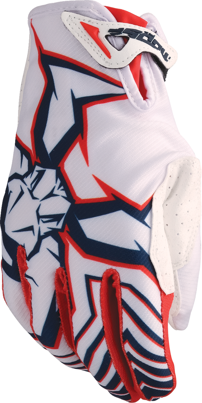 Moose Offroad Agroid™ Pro Gloves 2XL - Red, White & Blue | Part Number 3330-8089