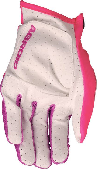 MOOSE OFFROAD Agroid™ Pro Gloves 2XL - Pink and White, Part Number 3330-8101