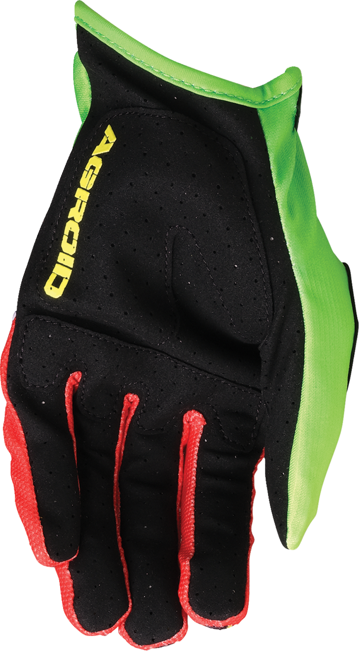 MOOSE OFFROAD Agroid™ Pro Gloves - Green/Red, Large - Part Number 3330-8111