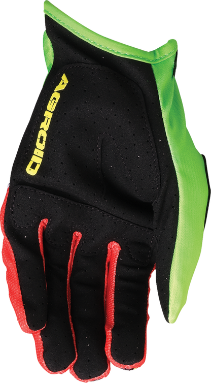 MOOSE OFFROAD Agroid™ Pro Gloves - Green/Red, Large - Part Number 3330-8111