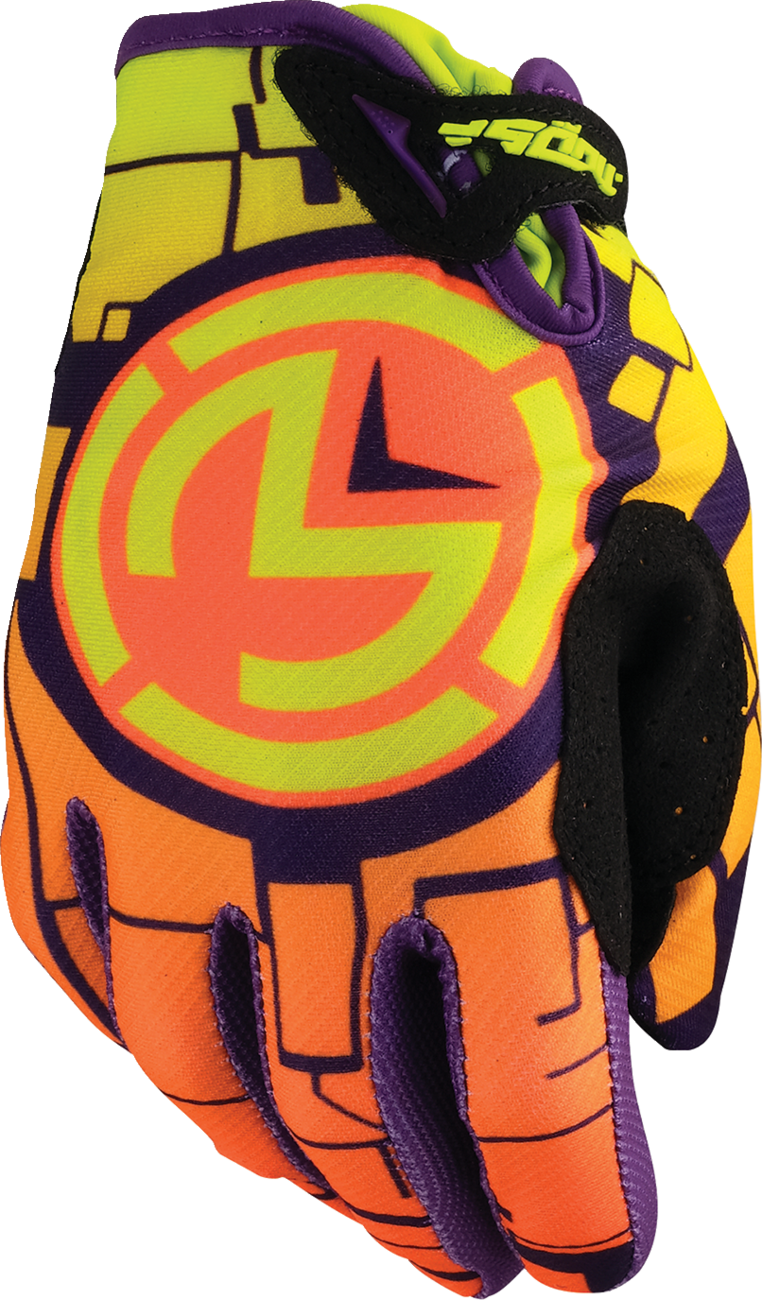 MOOSE OFFROAD Youth SX1™ Gloves - Orange/Green, Extra Large (Part #3332-1891)