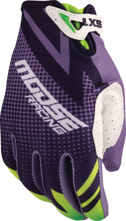 MOOSE OFFROAD Youth SX1™ Gloves - Purple/Green, Size XL - Part 3332-1896