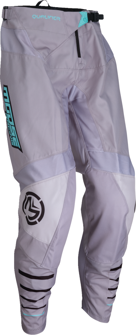 Moose Offroad Qualifier® Pants – Gray/Teal, US 50, Part No. 2901-11833