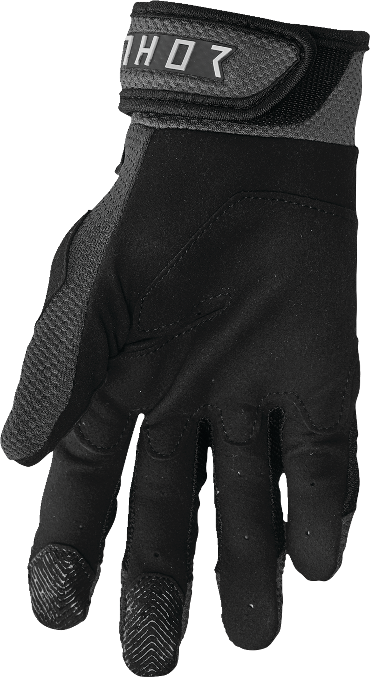 THOR Terrain Gloves Black/Charcoal XS - Durable Mesh and Airprene Construction
