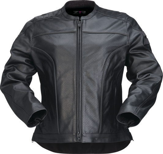 Z1R Women's Remedy Leather Motorcycle Jacket - Black - Part 2813-1046