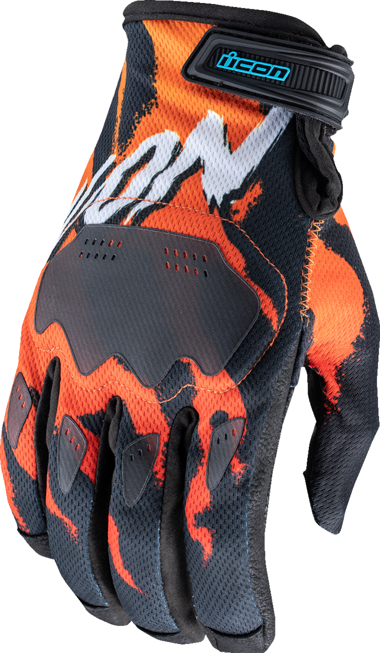 ICON Hooligan™ Rad Dawn Gloves - Orange Small (Part #3301-4857)