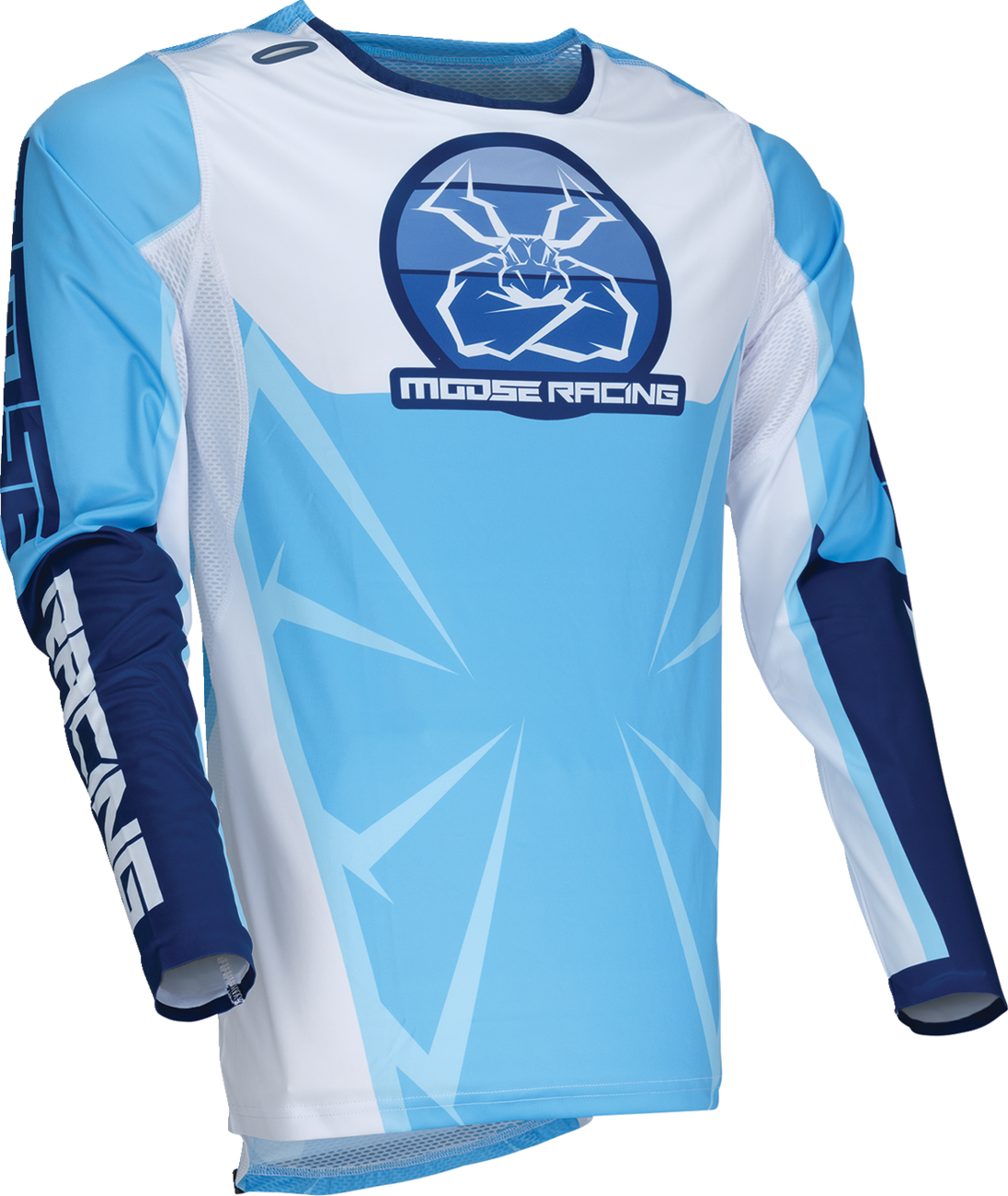 Moose Offroad Agroid Jersey 3XL Blue/White with Mesh Ventilation and Quick-Dry Fabric