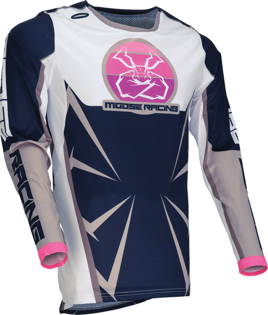 Moose Offroad Agroid Jersey Navy/White Small - Part Number 2910-8138